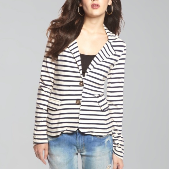 Anthropologie Jackets & Blazers - Splendid Anthro Striped Blazer Jacket L
